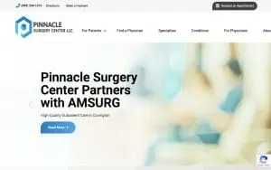 Pinnacle Surgery Center website