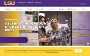 LSU Veterinary Teaching Hospital website