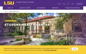 LSU Student Health Center website