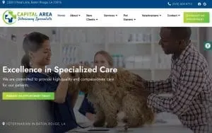 Capital Area Veterinary Specialists website