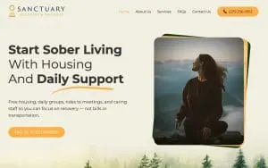 Sanctuary Recovery and Wellness website