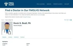 Kevin S. Beall, PA website