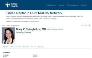 Dr. Mary V. Stringfellow, MD