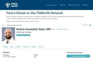 Nakhle Saadallah Saba, MD website