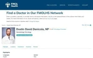 Dustin David Denicola, NP website