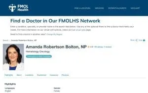 Amanda Robertson Bolton, NP website