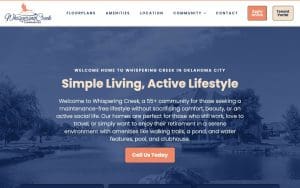 Whispering Creek Communities website