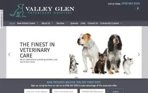 Valley Glen Veterinary Hospital website