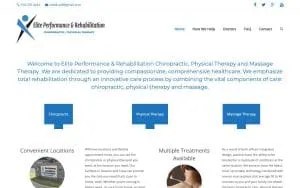 Elite Performance & Rehabilitation website