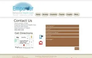 Empower Behavioral Health Care website