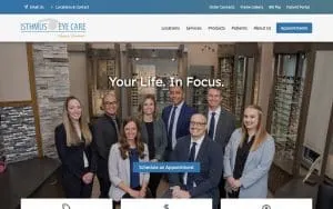 Isthmus Eye Care of Madison website