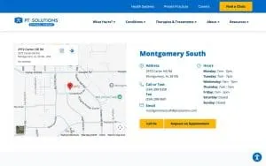 PT Solutions of Montgomery South website
