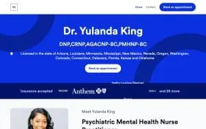 Dr. Yulanda King, DNP, CRNP, AGACNP-BC, PMHNP-BC website