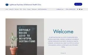 Lighthouse Psychiatry & Behavioral Health Clinic website