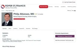 Philip Albaneze, MD, FACS website
