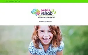 Petite Rehab Pediatric Therapy website