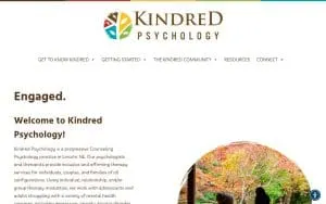 Kindred Psychology website