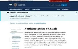 Northwest Metro VA Clinic of Rio Rancho website
