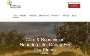 Ravenna Assisted Living website