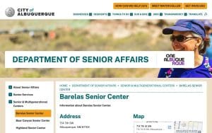 Barelas Senior Center website