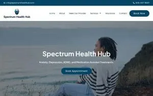 Spectrum Health Hub Mental Health/Psychiatric Clinic- Anxiety, Depression, and ADHD Treatment website