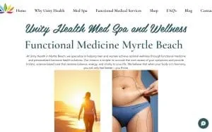 Unity Health Medspa & Wellness website