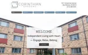 Corinthian Gardens Apartments website