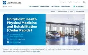 UnityPoint Health Physical Medicine and Rehabilitation (Cedar Rapids) website