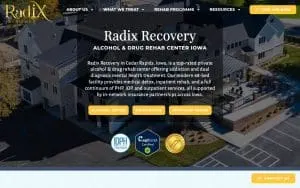 Radix Recovery website