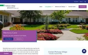 Ginny and Bob Shell Memory Care at Parkway Village website