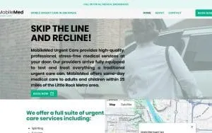 Mobile Med Urgent Care website