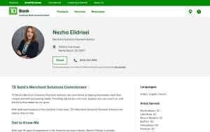 Nezha Elidrissi -TD Bank Merchant Solutions Payment Advisor