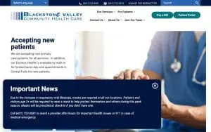 Blackstone Valley Community Health Care website