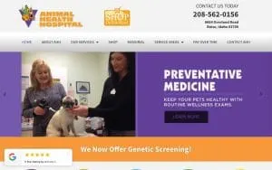 Animal Health Hospital website