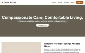 Copper Springs Senior Living of Meridian website