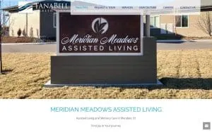 Meridian Meadows Assisted Living website
