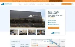 Mountain Land Physical Therapy - Maple Grove website