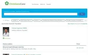 Christiana Psychiatric Services website
