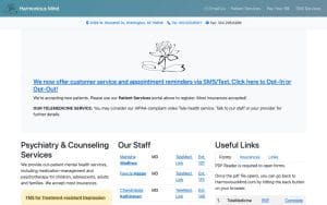 Harmonious Mind website