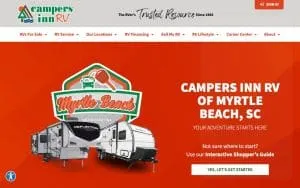 Campers Inn RV of Myrtle Beach website