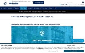 East Coast Volkswagen Service Department