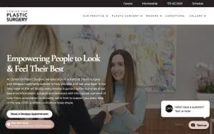 Center for Plastic Surgery & Medspa website