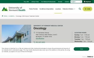 Oncology, UVM Cancer Treatment Center