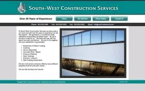 Southwest Construction Services of Myrtle Beach website