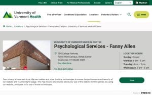 Psychological Services - Fanny Allen Campus, University of Vermont Medical Center