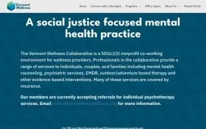 Vermont Wellness website