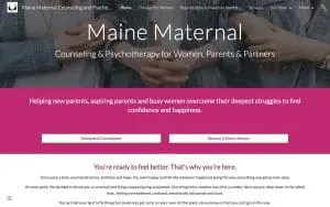 Maine Maternal Counseling & Psychotherapy website