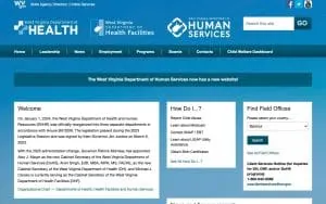West Virginia Department of Health and Human Resources (DHHR) website