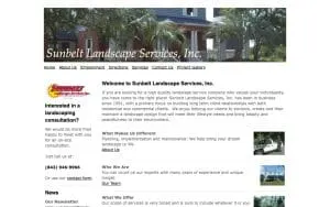 Sunbelt Landscape Services Inc website