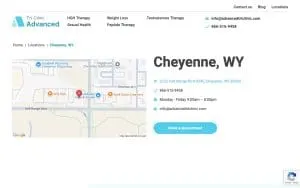 Advanced TRT Clinic of Cheyenne website